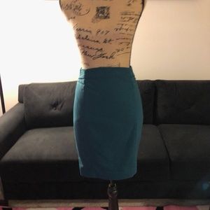 Express Greenish Blue Size 2 Pencil Skirt
